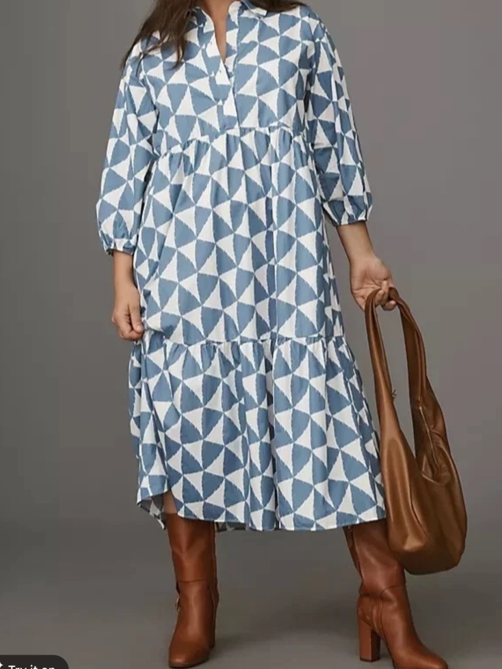 Anthropologie Maeve The Bettina Tiered Shirt Dress XS